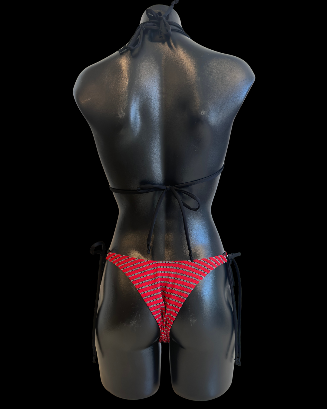 Red+Black Deadstock Bikini Set